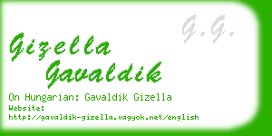 gizella gavaldik business card